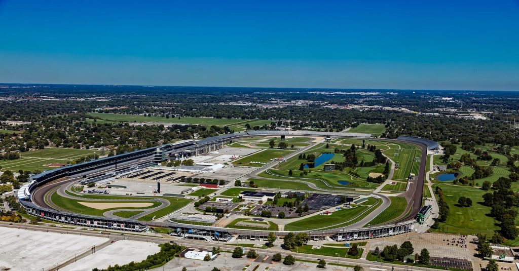Indianapolis Motor Speedway representing Indiana auto transport