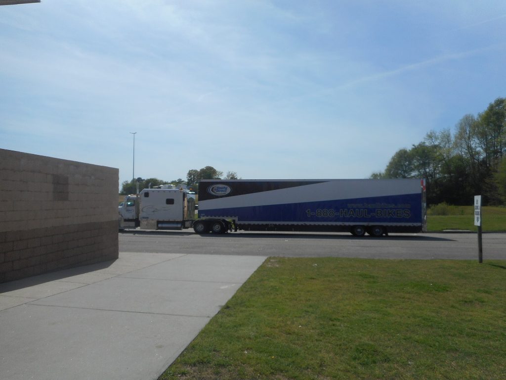 Enclosed truck designed to transport multiple motorcycles