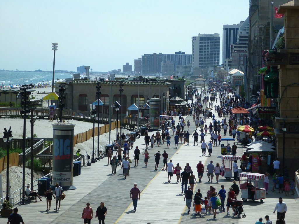Atlantic City Boardwalk representing New Jersey auto transport