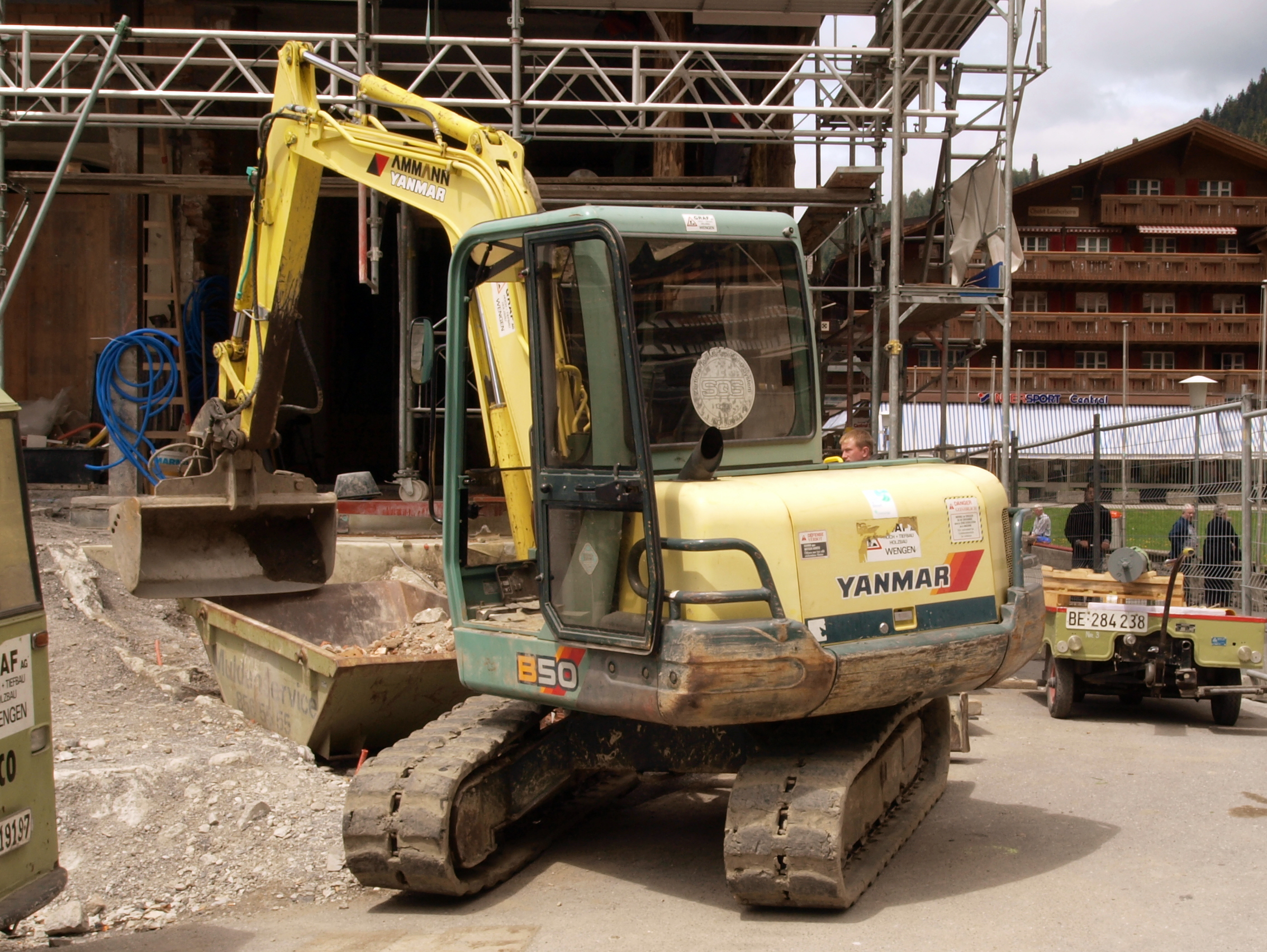 Yanmar compact excavator for equipment transport